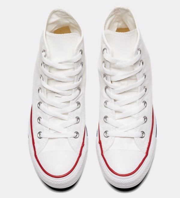 Mens White High Top Canvas Trainers