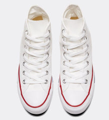 Mens White High Top Canvas Trainers