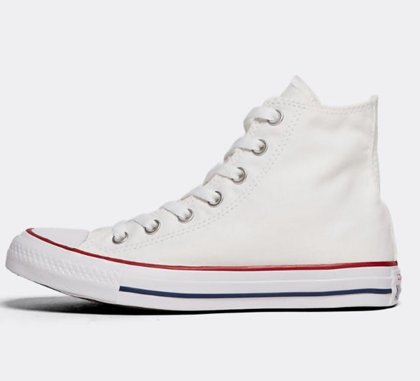 Mens White High Top Canvas Trainers