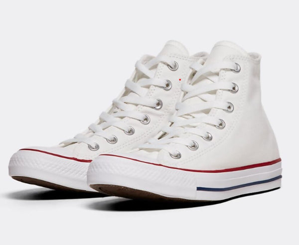 Mens White High Top Canvas Trainers