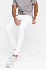 Mens White Washed Comfortable And Breathable  Skinny Fit Jeans