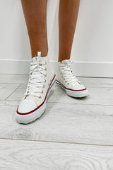 White High Top Canvas Trainers