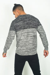 Mens Black Double Tone Jumper