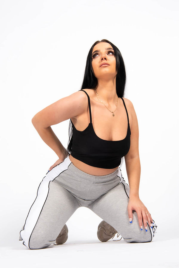 Black Double Layer Slinky Bralet