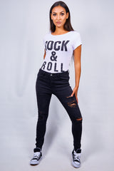 Black Extreme Rip Skinny Jeans