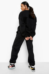 Black Fleece Oversize Pullover Tracksuit