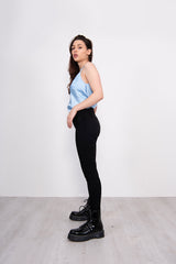 Black High Waist Skinny Stretch Jeans