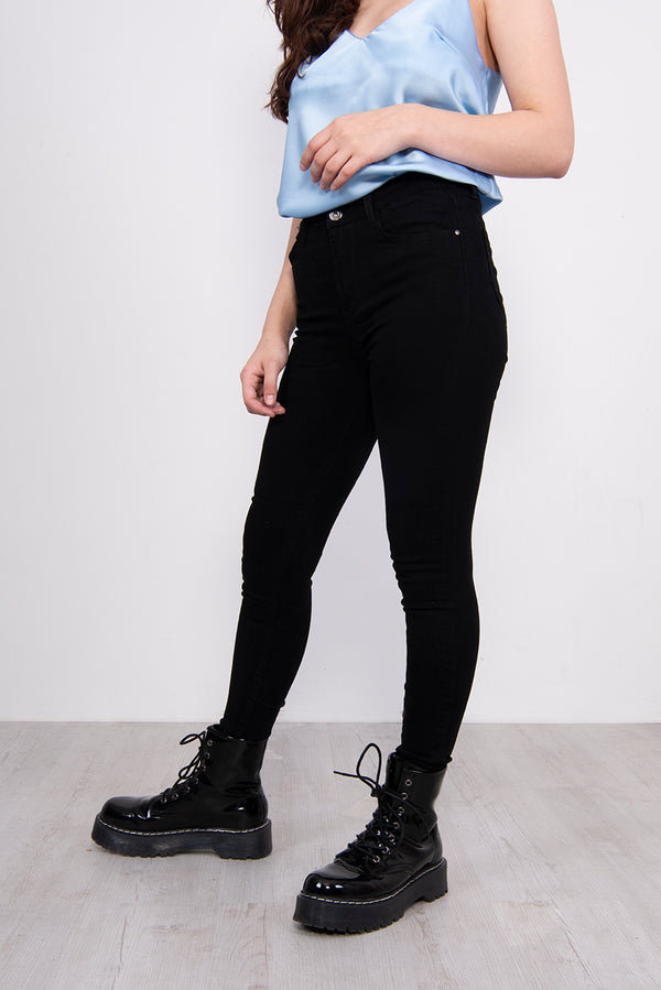 Black High Waist Skinny Stretch Jeans