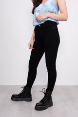 Black High Waist Skinny Stretch Jeans
