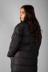 Black Maxi Longline Puffer Coat