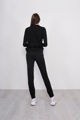 Black Marl Vogue Slogan Loungewear Set
