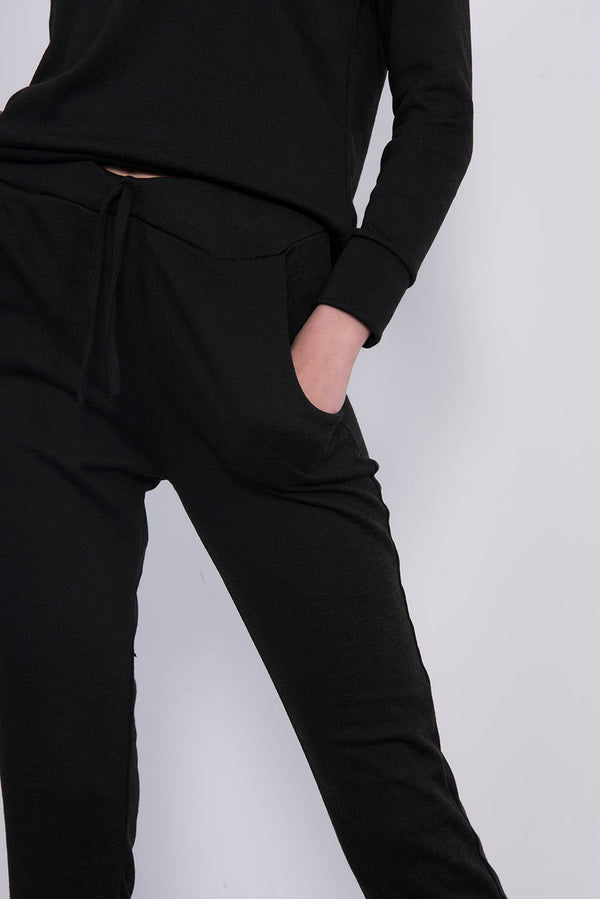 Black Marl Vogue Slogan Loungewear Set