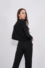 Black Marl Vogue Slogan Loungewear Set