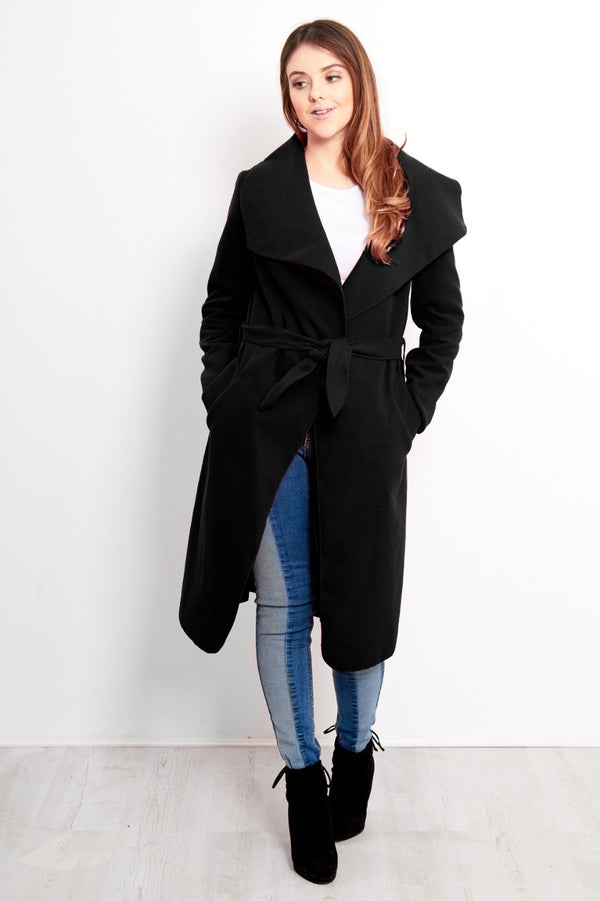 Pink Tie Front Duster Coat-Copy
