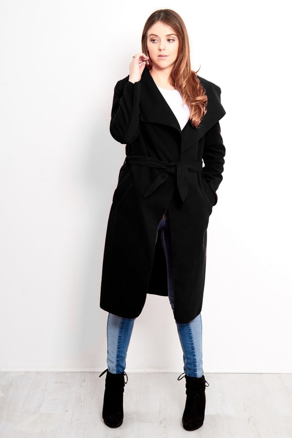 Pink Tie Front Duster Coat-Copy