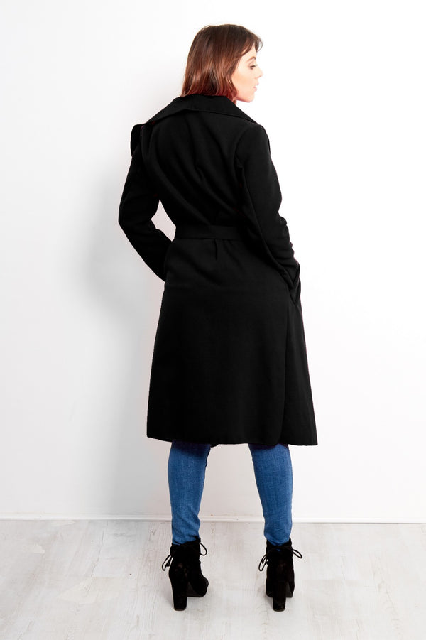 Pink Tie Front Duster Coat-Copy