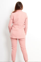 Baby Pink Tailored Suit Trousers