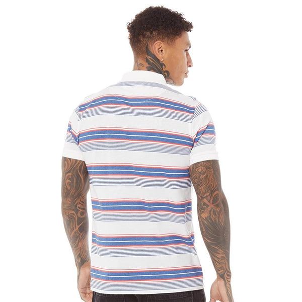 Mens White Universal Polo Striped T-Shirt