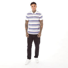 Mens White Universal Polo Striped T-Shirt
