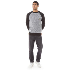 Mens Grey With Black Ratcliffe Crew Neck Jumper