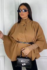 Camel Cape With Belt 