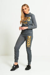 Charcoal Boss Lady Customized Tracksuit