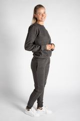 Dark Grey Fleece Oversize Pullover Tracksuit
