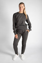 Dark Grey Fleece Oversize Pullover Tracksuit