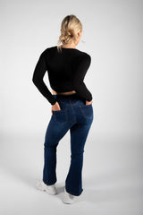 Dark Wash High Waist Flare Jeans