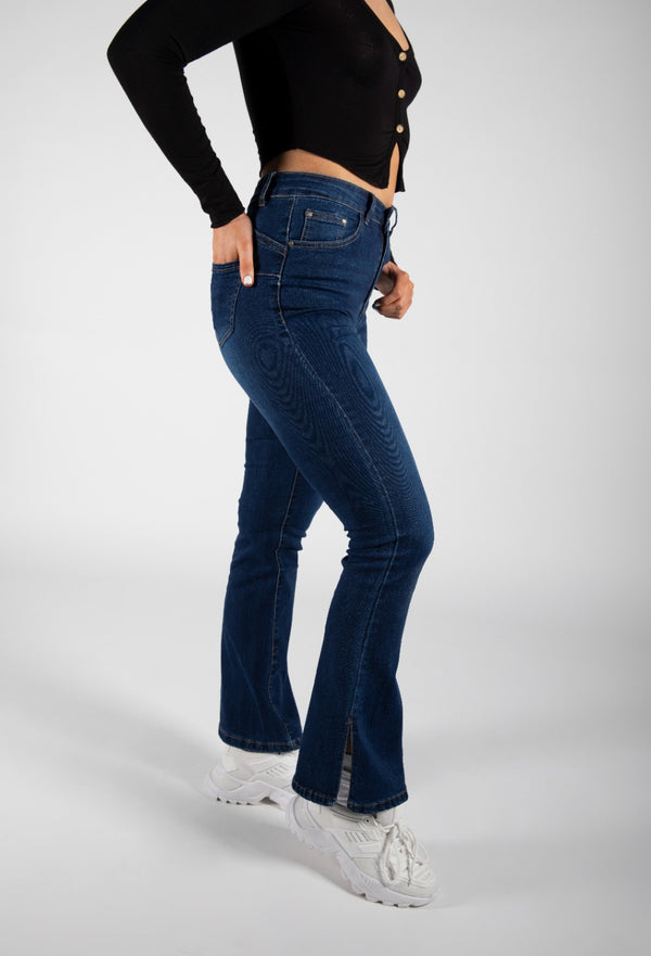 Dark Wash High Waist Flare Jeans