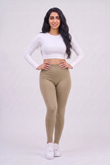 Mocha Soft Fleece High Rise Leggings – Lily