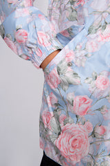 Blue Floral Print Festival Mac