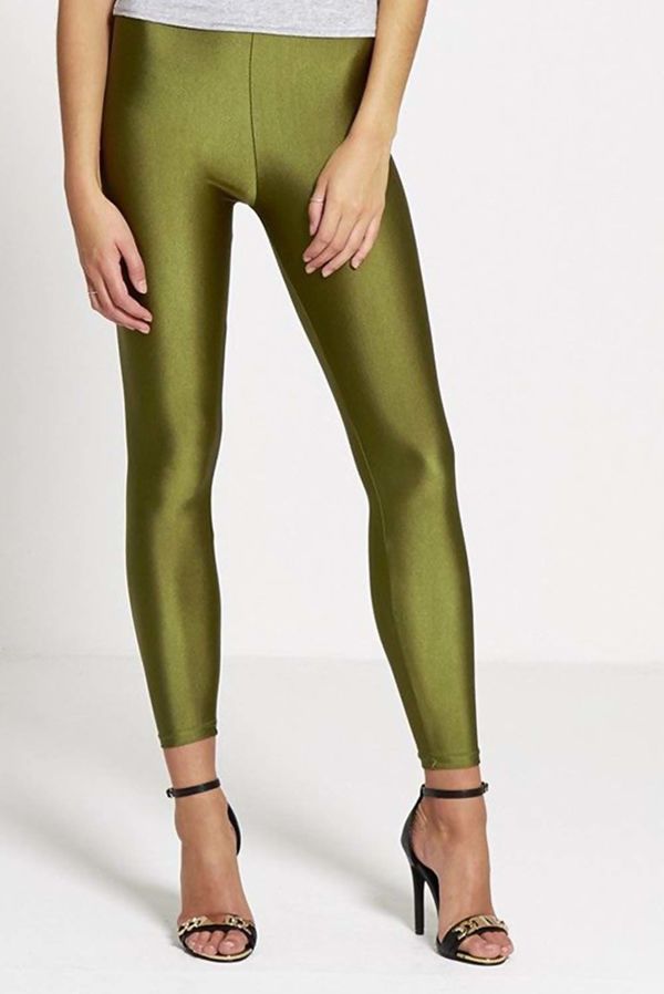 Green Shiny Disco Leggings