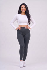 Charcoal Soft Fleece High Rise Leggings – Lily