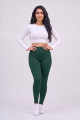 Khaki Soft Fleece High Rise Leggings – Lily
