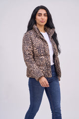 Glam Leopard Sequin Padded Cropped Puffer Jacket - Charlotte