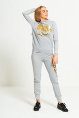 Grey Boss Lady Customized Tracksuit