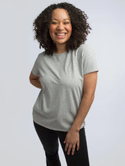 Grey Design Ultimate T-Shirt With Crew Neck