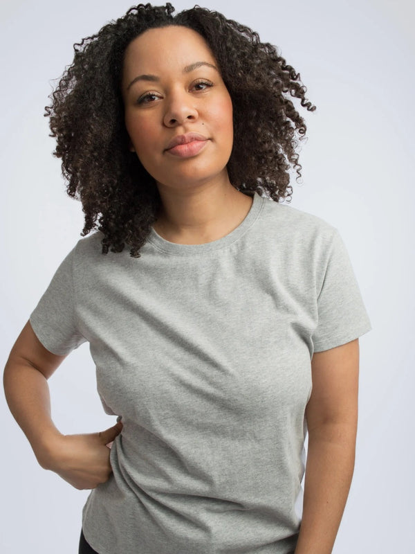 Grey Design Ultimate T-Shirt With Crew Neck