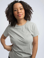 Grey Design Ultimate T-Shirt With Crew Neck