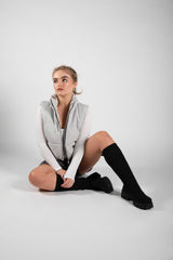 Grey Faux Leather Cropped Gilet