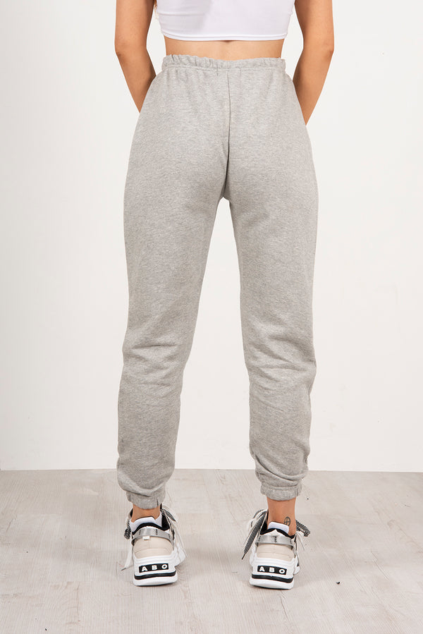 Grey Marl Cuffed Basic Joggers 