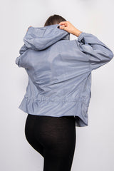 Grey Hooded Waterproof Festival jacket