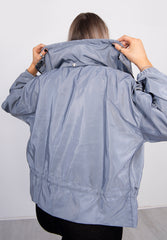 Grey Hooded Waterproof Festival jacket