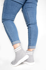 Grey Stripe Sock Trainer