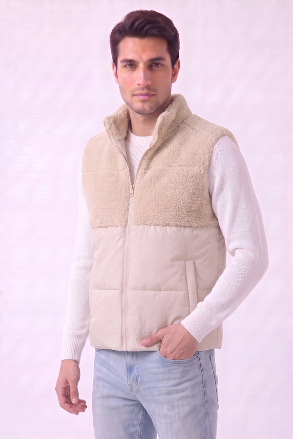 Stone Borg Panel Padded Gilet - Daniel