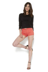 Women Plain Coral Shorts