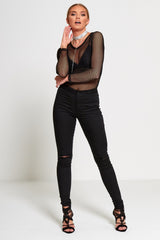 Black High Waisted Super Stretch Skinny Jeans