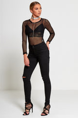 Black High Waisted Super Stretch Skinny Jeans