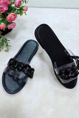 Black Chain Sliders 